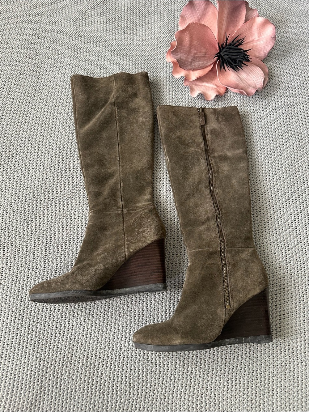 Franco Sarto Suede Leather Boots 7.5